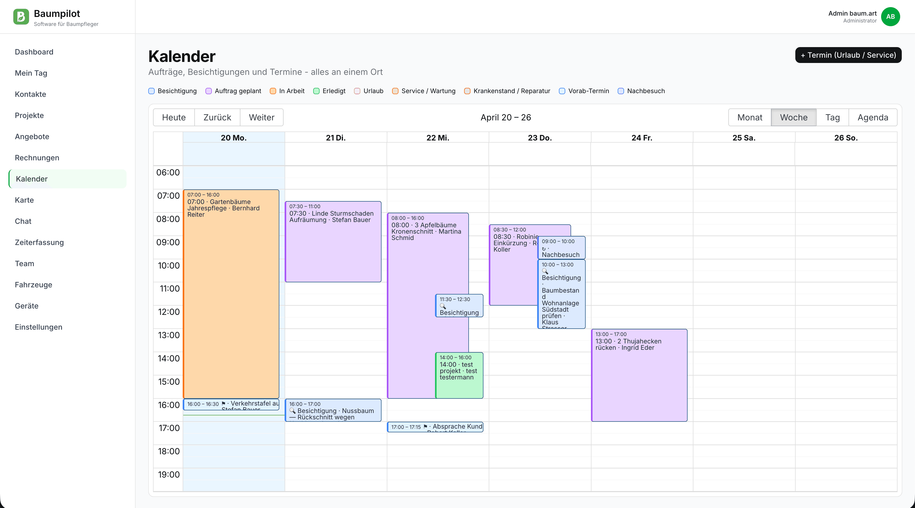 Team-Kalender mit Drag & Drop und Ressourcen-Zuweisung